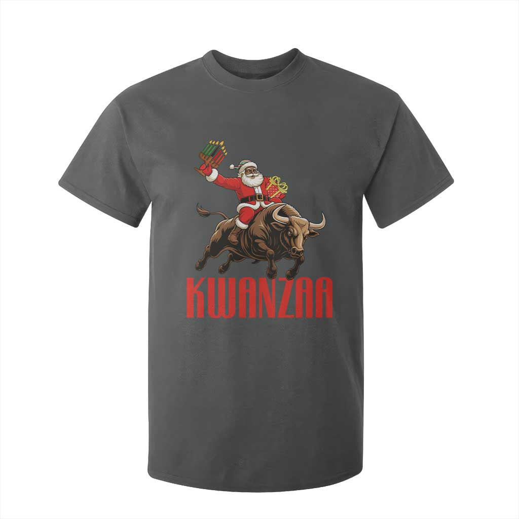 Happy Kwanzaa T Shirt For Kid Rodeo Black Santa African American Holiday Gift TS12 Dark Heather Print Your Wear