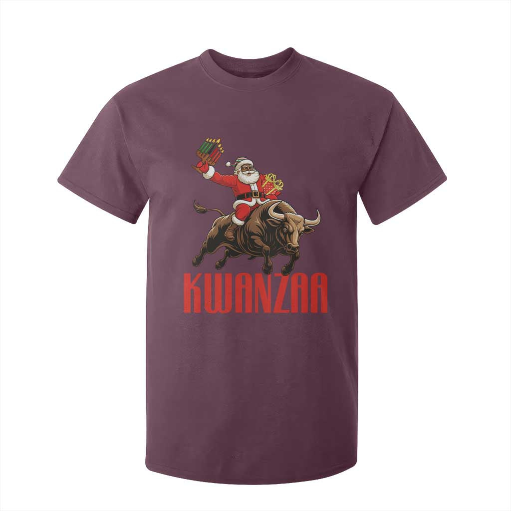 Happy Kwanzaa T Shirt For Kid Rodeo Black Santa African American Holiday Gift TS12 Maroon Print Your Wear