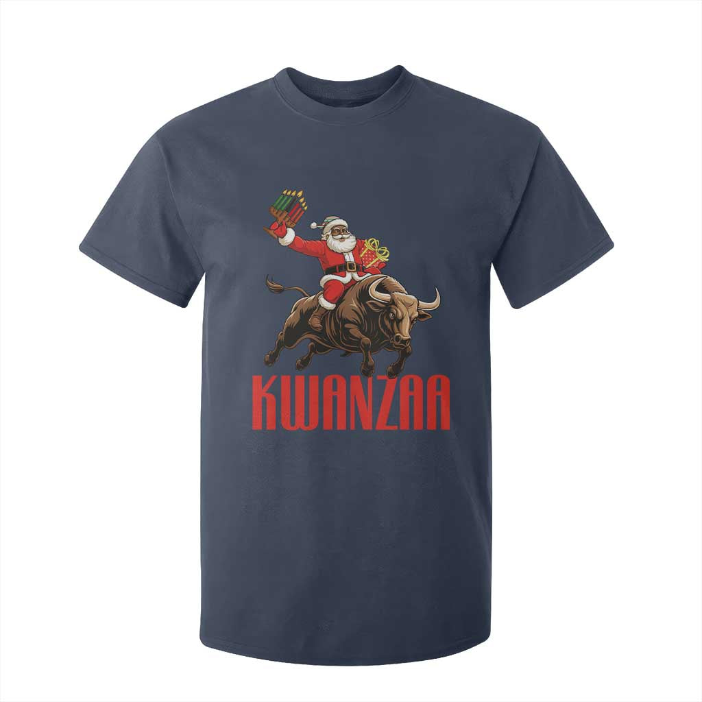 Happy Kwanzaa T Shirt For Kid Rodeo Black Santa African American Holiday Gift TS12 Navy Print Your Wear
