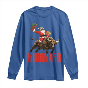 Happy Kwanzaa Long Sleeve Shirt Rodeo Black Santa African American Holiday Gift TS12 Royal Blue Print Your Wear