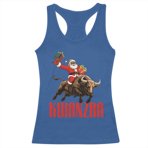 Happy Kwanzaa Racerback Tank Top Rodeo Black Santa African American Holiday Gift TS12 Royal Blue Print Your Wear