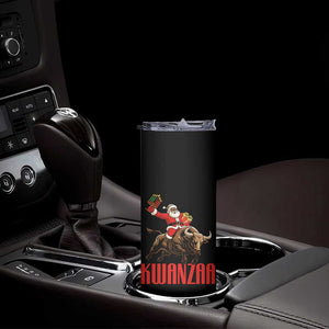 Happy Kwanzaa Skinny Tumbler Rodeo Black Santa African American Holiday Gift TS12 Print Your Wear