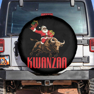 Happy Kwanzaa Spare Tire Cover Rodeo Black Santa African American Holiday Gift TS12 No hole Black Print Your Wear