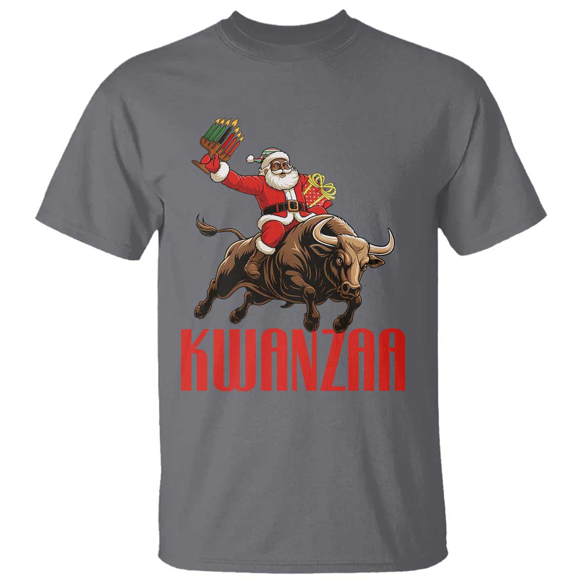 Happy Kwanzaa T Shirt Rodeo Black Santa African American Holiday Gift TS12 Charcoal Print Your Wear