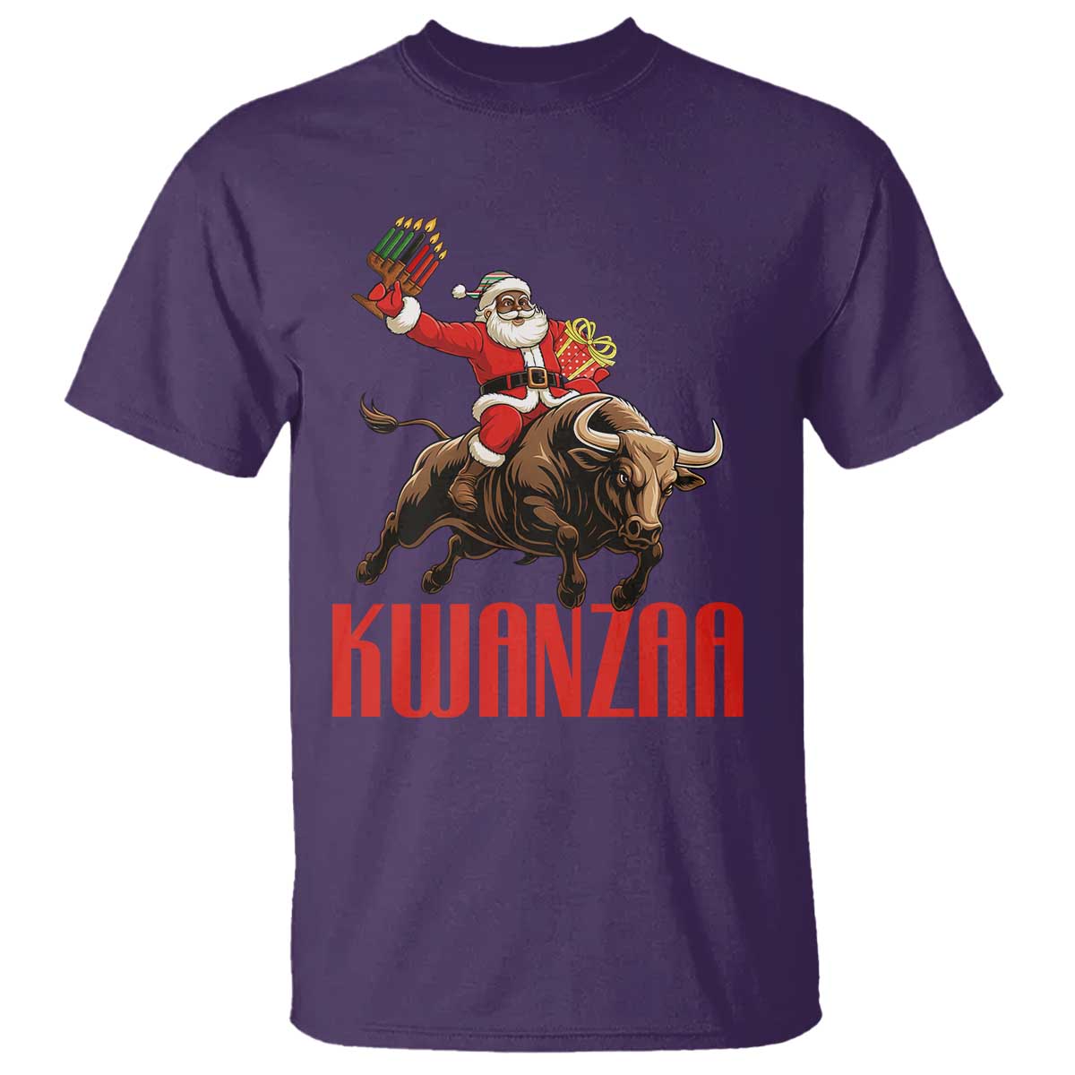 Happy Kwanzaa T Shirt Rodeo Black Santa African American Holiday Gift TS12 Purple Print Your Wear