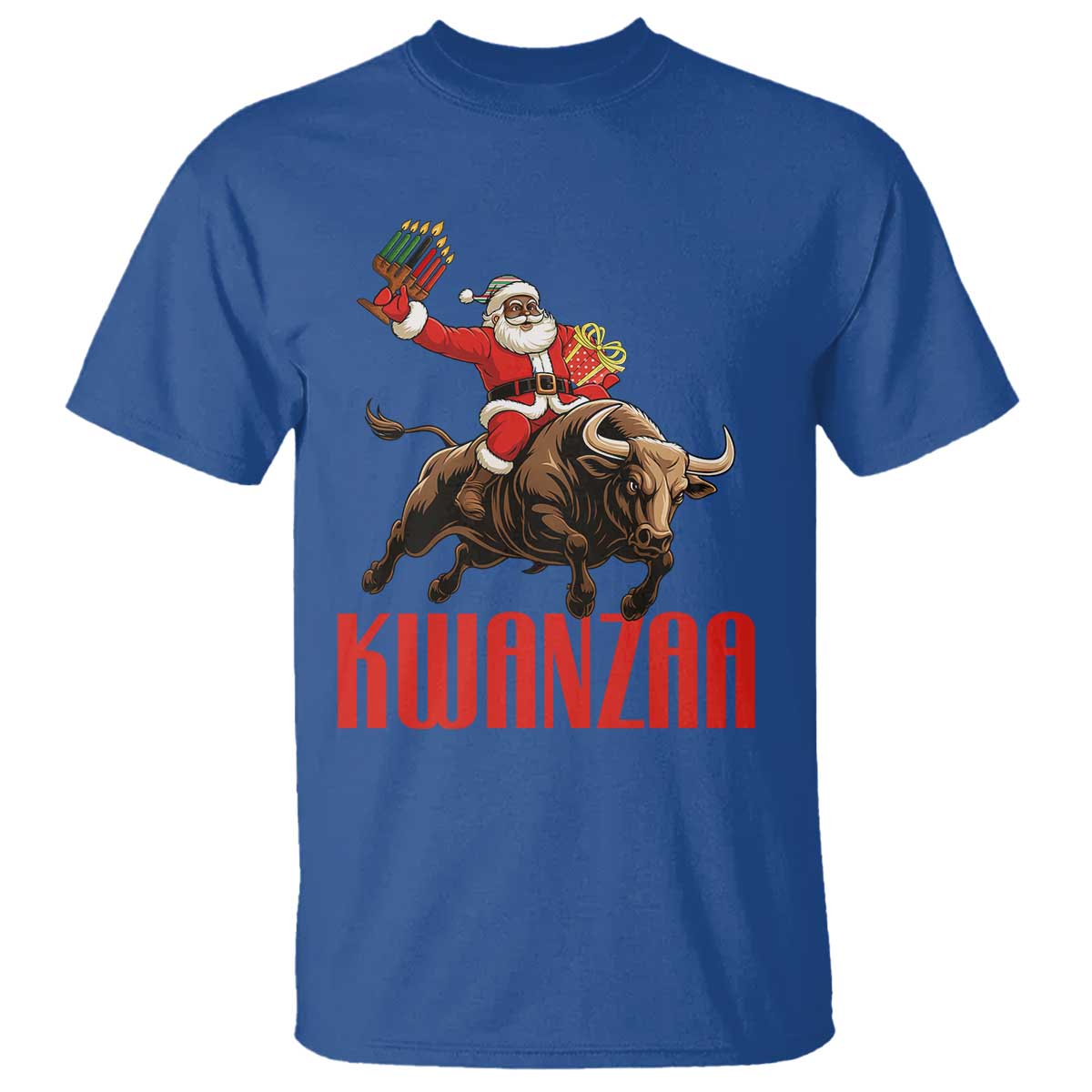 Happy Kwanzaa T Shirt Rodeo Black Santa African American Holiday Gift TS12 Royal Blue Print Your Wear