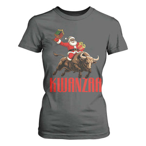 Happy Kwanzaa T Shirt For Women Rodeo Black Santa African American Holiday Gift TS12 Dark Heather Print Your Wear