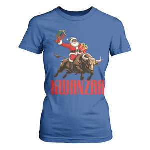 Happy Kwanzaa T Shirt For Women Rodeo Black Santa African American Holiday Gift TS12 Royal Blue Print Your Wear