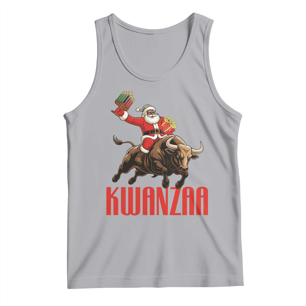 Happy Kwanzaa Tank Top Rodeo Black Santa African American Holiday Gift TS12 Athletic Heather Print Your Wear