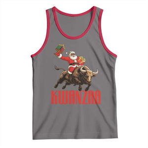 Happy Kwanzaa Tank Top Rodeo Black Santa African American Holiday Gift TS12 Deep Heather Red Print Your Wear