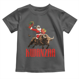 Happy Kwanzaa Toddler T Shirt Rodeo Black Santa African American Holiday Gift TS12 Dark Heather Print Your Wear