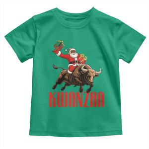 Happy Kwanzaa Toddler T Shirt Rodeo Black Santa African American Holiday Gift TS12 Irish Green Print Your Wear