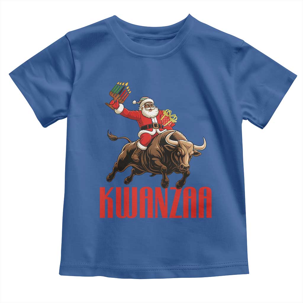 Happy Kwanzaa Toddler T Shirt Rodeo Black Santa African American Holiday Gift TS12 Royal Blue Print Your Wear