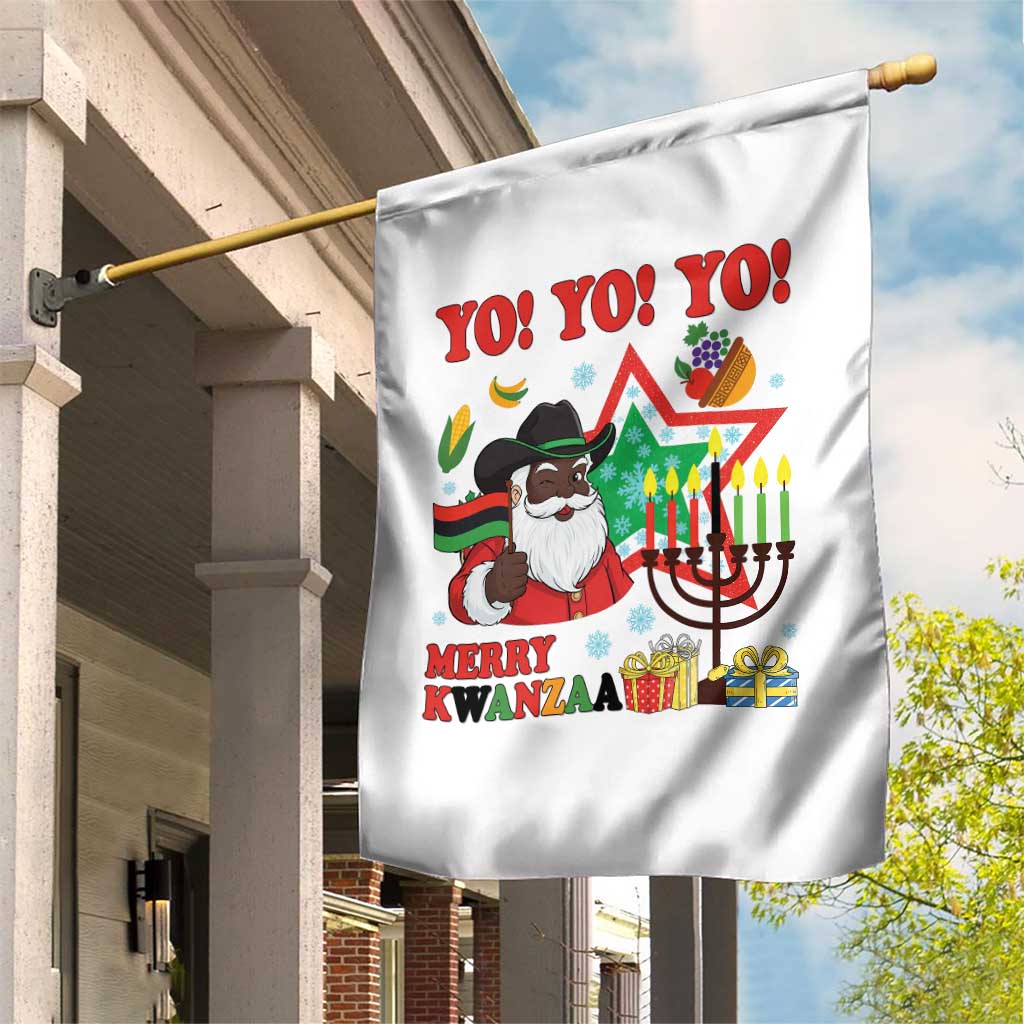 Merry Kwanzaa Black Santa Cowboy Garden Flag African Heritage Celebration Gift TS12 Print Your Wear