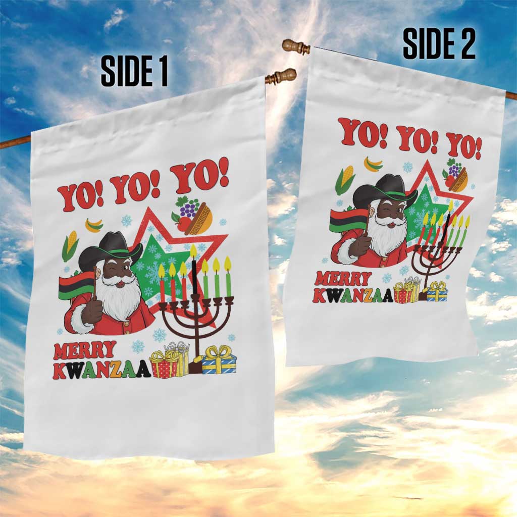 Merry Kwanzaa Black Santa Cowboy Garden Flag African Heritage Celebration Gift TS12 Print Your Wear