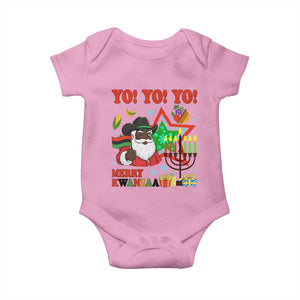 Merry Kwanzaa Black Santa Cowboy Baby Onesie African Heritage Celebration Gift - Print Your Wear