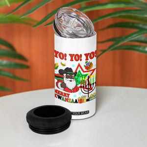 Merry Kwanzaa Black Santa Cowboy 4 in 1 Can Cooler Tumbler African Heritage Celebration Gift TS12 Print Your Wear