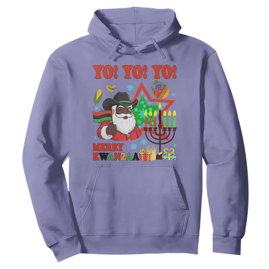Merry Kwanzaa Black Santa Cowboy Hoodie African Heritage Celebration Gift TS12 Violet Print Your Wear