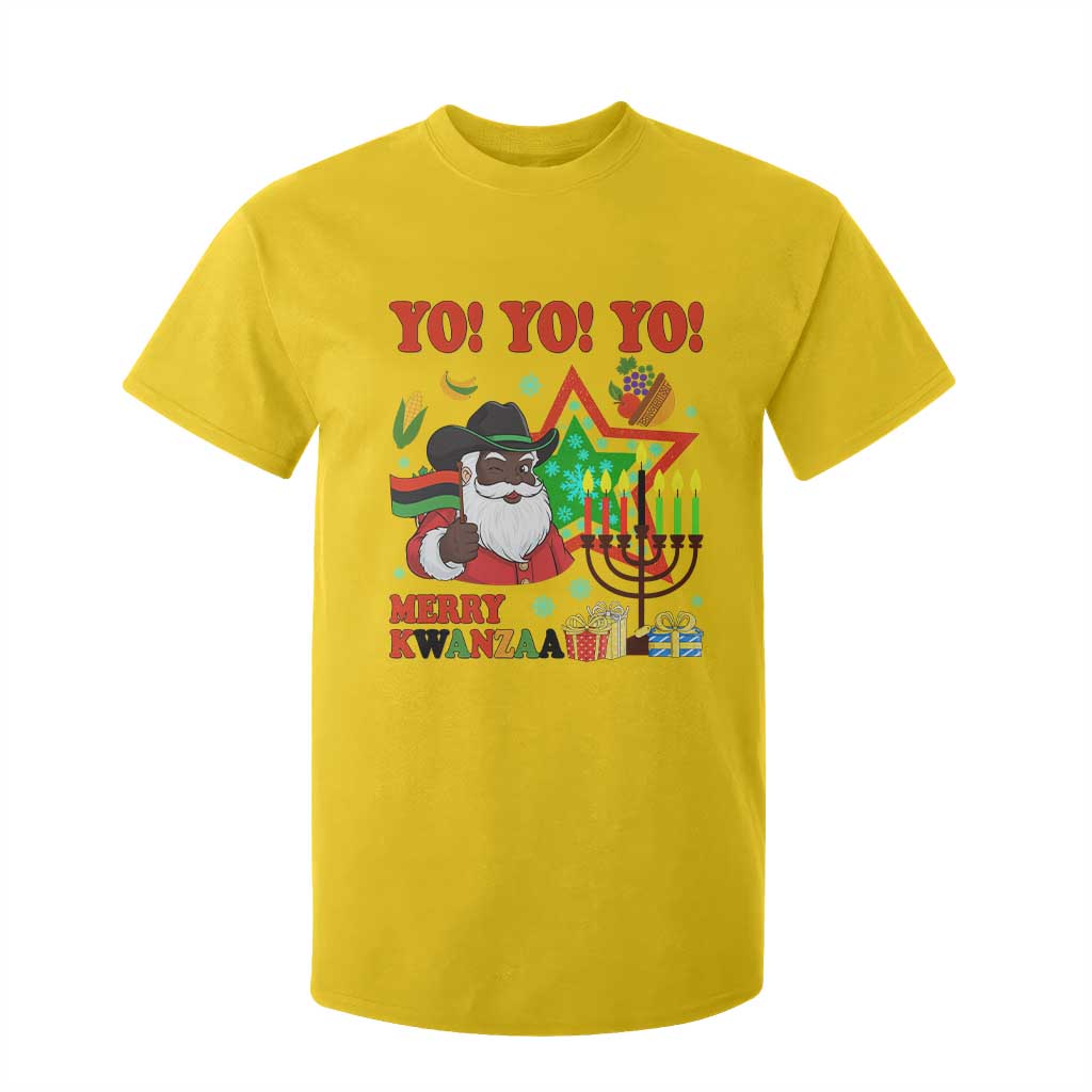 Merry Kwanzaa Black Santa Cowboy T Shirt For Kid African Heritage Celebration Gift TS12 Daisy Print Your Wear