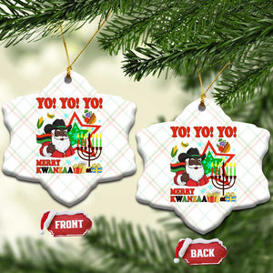 Merry Kwanzaa Black Santa Cowboy Ceramic Ornament African Heritage Celebration Gift TS12 Print Your Wear