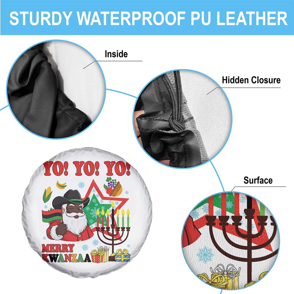 Merry Kwanzaa Black Santa Cowboy Spare Tire Cover African Heritage Celebration Gift TS12 Print Your Wear