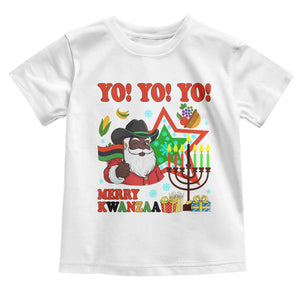 Merry Kwanzaa Black Santa Cowboy Toddler T Shirt African Heritage Celebration Gift TS12 White Print Your Wear
