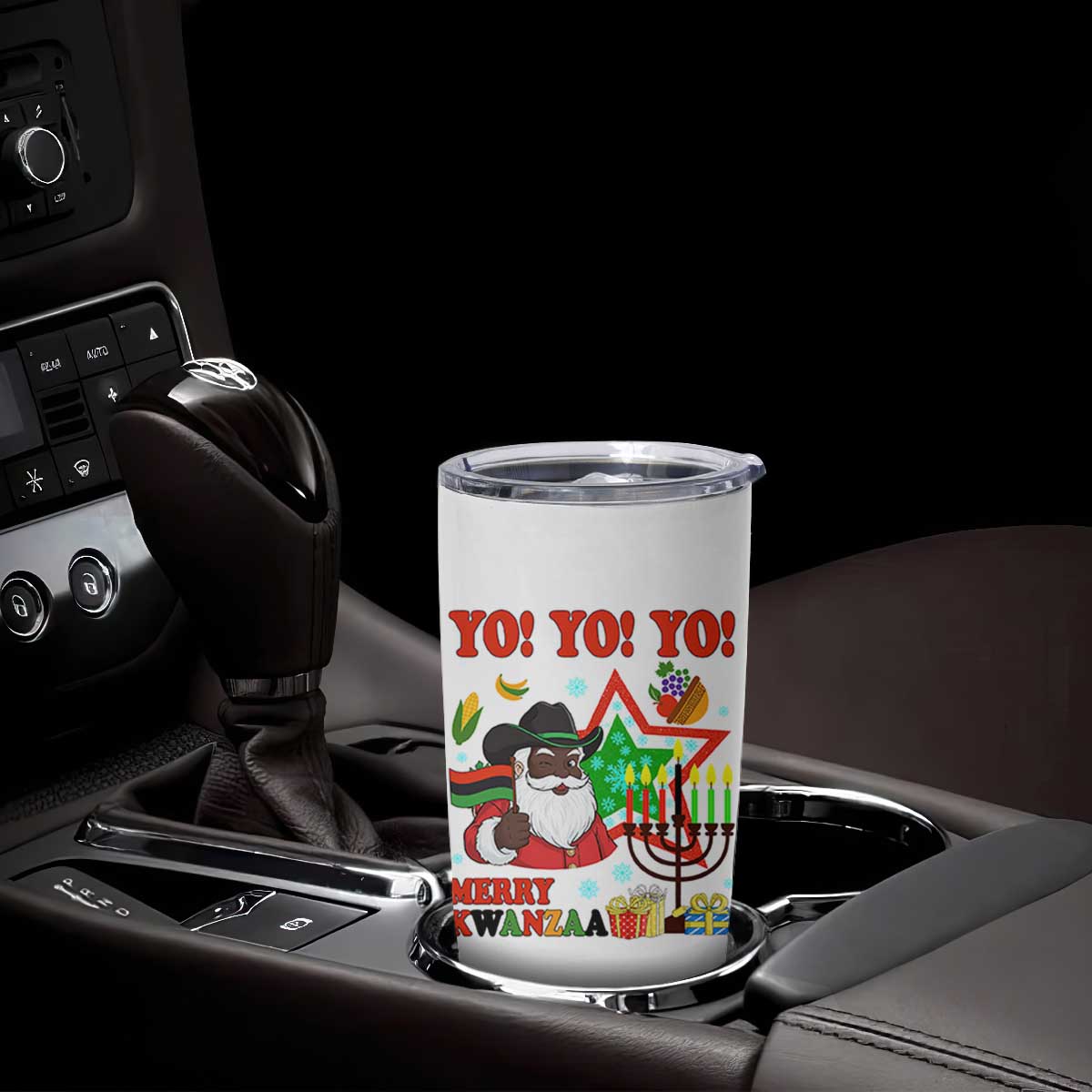 Merry Kwanzaa Black Santa Cowboy Tumbler Cup African Heritage Celebration Gift TS12 Print Your Wear
