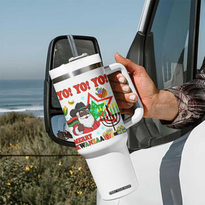 Merry Kwanzaa Black Santa Cowboy Tumbler With Handle African Heritage Celebration Gift TS12 Print Your Wear