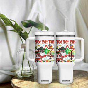 Merry Kwanzaa Black Santa Cowboy Tumbler With Handle African Heritage Celebration Gift TS12 Print Your Wear