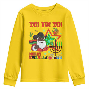 Merry Kwanzaa Black Santa Cowboy Youth Sweatshirt African Heritage Celebration Gift TS12 Daisy Print Your Wear