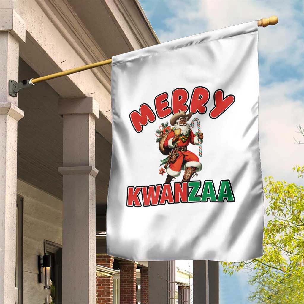 Merry Kwanzaa Cowboy Black Santa Garden Flag African American Christmas Gift TS12 Print Your Wear