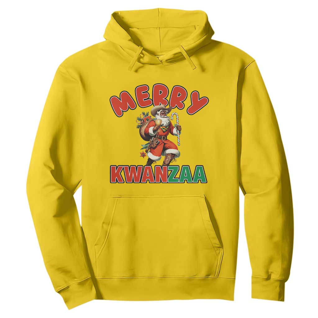 Merry Kwanzaa Cowboy Black Santa Hoodie African American Christmas Gift TS12 Daisy Print Your Wear