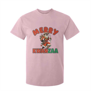 Merry Kwanzaa Cowboy Black Santa T Shirt For Kid African American Christmas Gift TS12 Light Pink Print Your Wear