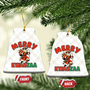 Merry Kwanzaa Cowboy Black Santa Ceramic Ornament African American Christmas Gift TS12 Print Your Wear