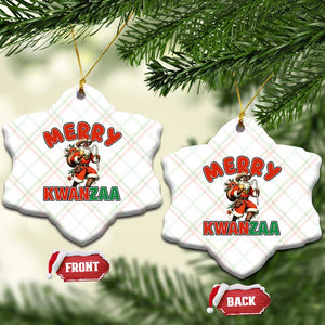 Merry Kwanzaa Cowboy Black Santa Ceramic Ornament African American Christmas Gift TS12 Print Your Wear