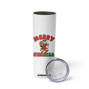 Merry Kwanzaa Cowboy Black Santa Skinny Tumbler African American Christmas Gift TS12 Print Your Wear