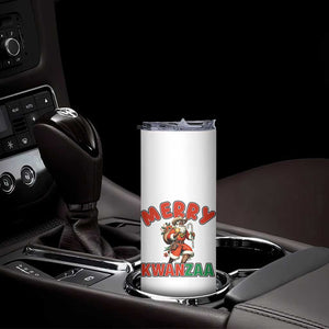 Merry Kwanzaa Cowboy Black Santa Skinny Tumbler African American Christmas Gift TS12 Print Your Wear