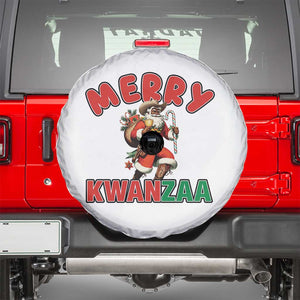Merry Kwanzaa Cowboy Black Santa Spare Tire Cover African American Christmas Gift TS12 White Print Your Wear