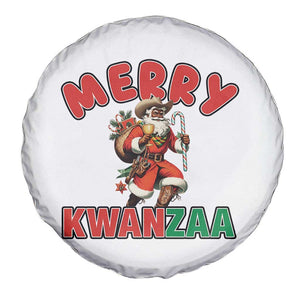 Merry Kwanzaa Cowboy Black Santa Spare Tire Cover African American Christmas Gift TS12 Print Your Wear