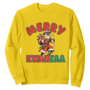Merry Kwanzaa Cowboy Black Santa Sweatshirt African American Christmas Gift TS12 Daisy Print Your Wear