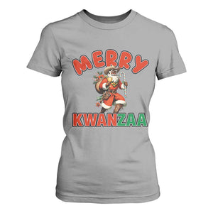 Merry Kwanzaa Cowboy Black Santa T Shirt For Women African American Christmas Gift - Print Your Wear