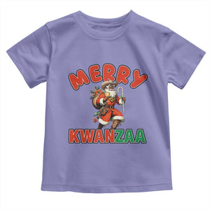 Merry Kwanzaa Cowboy Black Santa Toddler T Shirt African American Christmas Gift TS12 Violet Print Your Wear