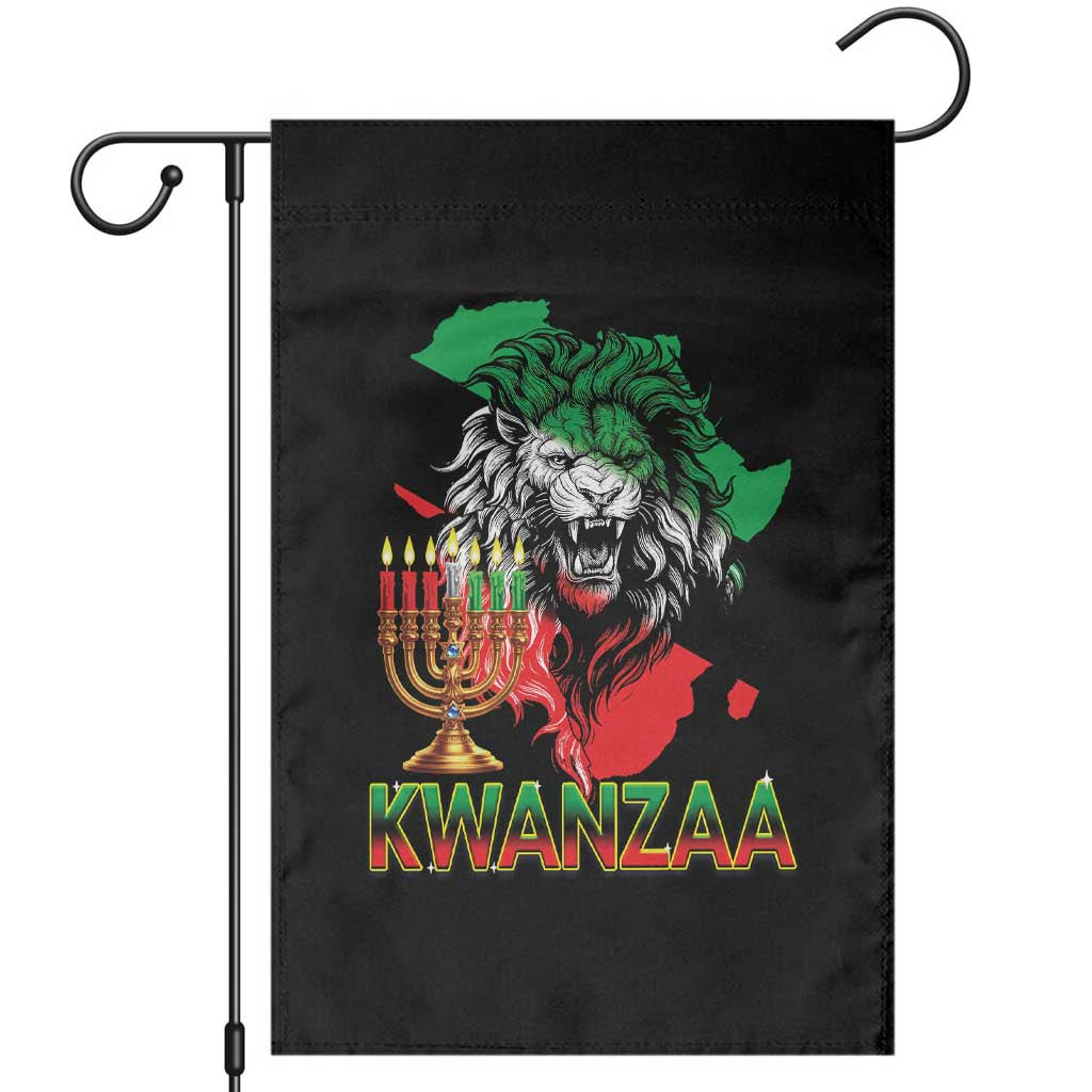 King Lion Of Africa Kwanzaa Map Garden Flag Heritage Pride Gift TS12 Black Print Your Wear