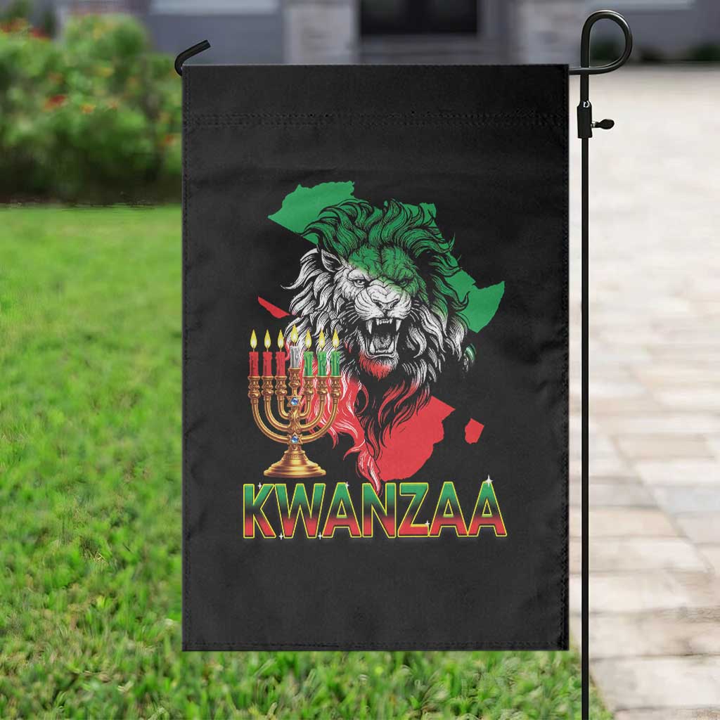 King Lion Of Africa Kwanzaa Map Garden Flag Heritage Pride Gift TS12 Print Your Wear