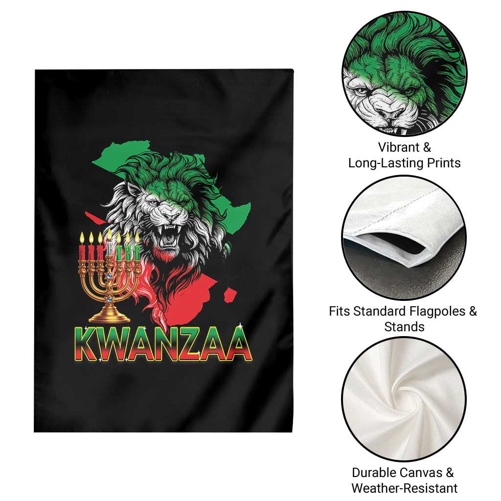 King Lion Of Africa Kwanzaa Map Garden Flag Heritage Pride Gift TS12 Print Your Wear