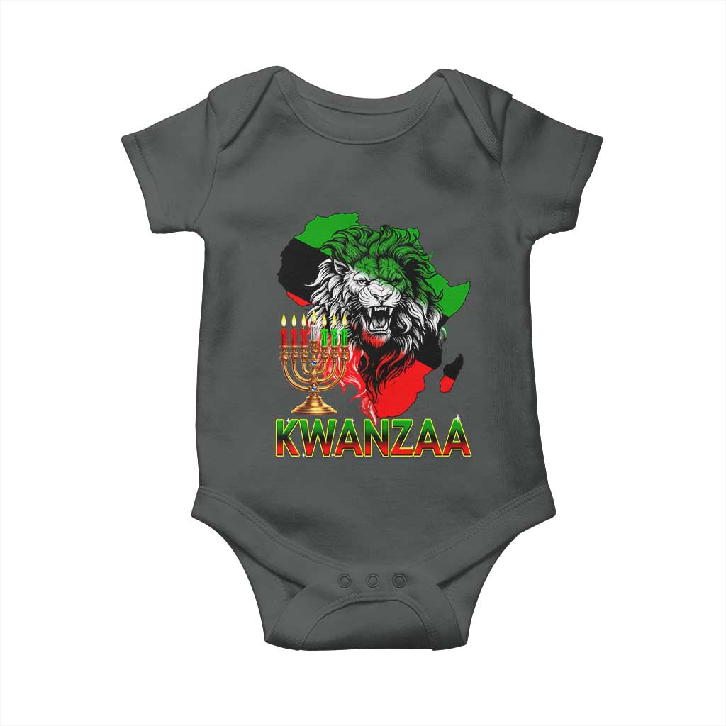 King Lion Of Africa Kwanzaa Map Baby Onesie Heritage Pride Gift TS12 Dark Heather Print Your Wear