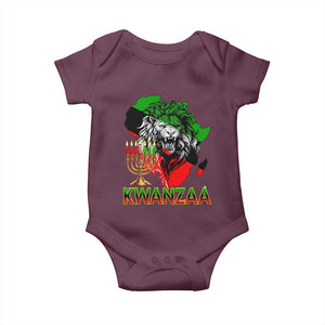 King Lion Of Africa Kwanzaa Map Baby Onesie Heritage Pride Gift TS12 Maroon Print Your Wear