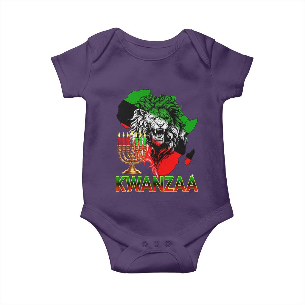 King Lion Of Africa Kwanzaa Map Baby Onesie Heritage Pride Gift TS12 Purple Print Your Wear