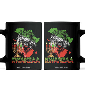 King Lion Of Africa Kwanzaa Map Coffee Mug Heritage Pride Gift TS12 Black Print Your Wear