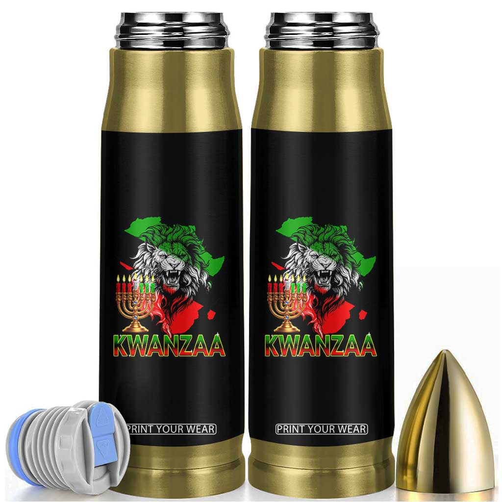 King Lion Of Africa Kwanzaa Map Bullet Tumbler Heritage Pride Gift TS12 Black Print Your Wear